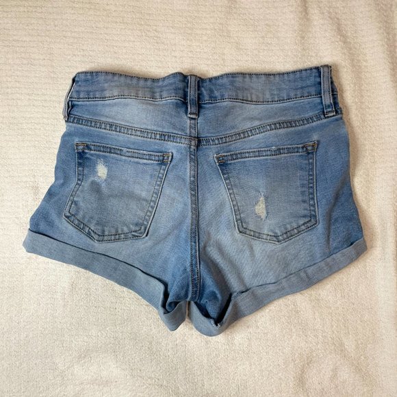Celebrity Pink - The Honey Denim Distressed cuffed shorts - size 25 - Picture 3 of 3